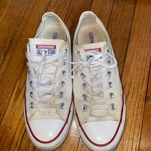 Converse All Star Off-White Sneakers with Red Trim